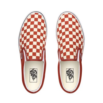 Vans Checkerboard Classic Slip-On - Kadın Slip-On Ayakkabı (Beyaz)